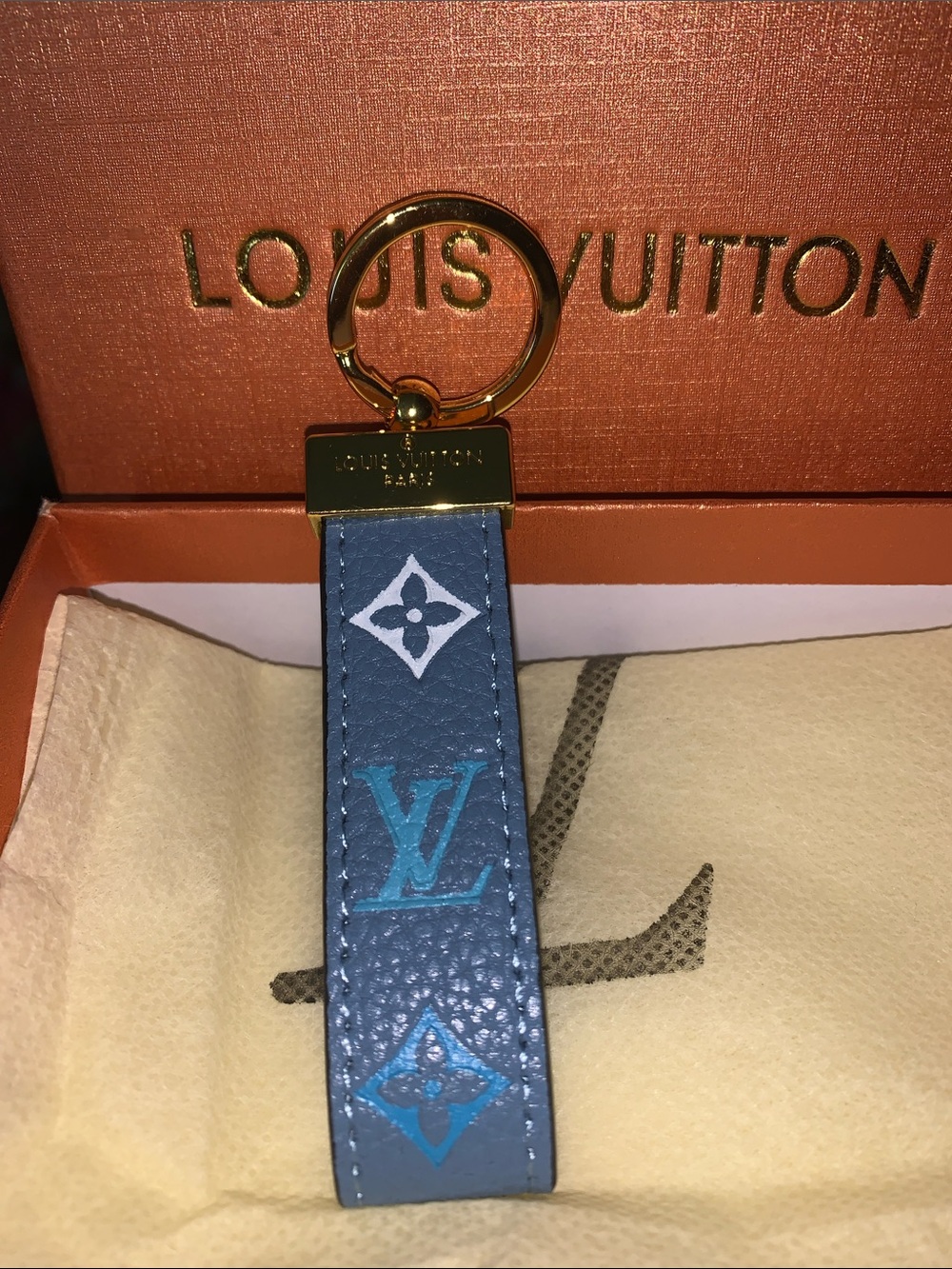 Blue Monogram purse/bag charm Keychain - Picture 4 of 5